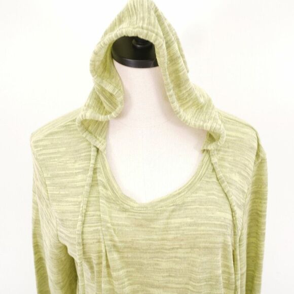 Nine West Vintage America Collection Missy Green Large Hooded Sweater Scoop Neck - Picture 2 of 8